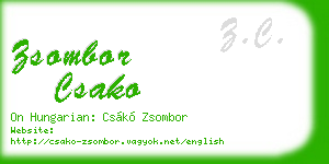 zsombor csako business card