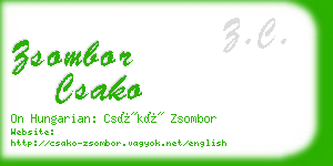 zsombor csako business card